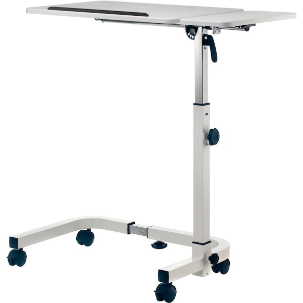 Mobile Laptop Cart 15-3/4 D X 27-3/8 - 40 in H, 36 in W X Steel, White